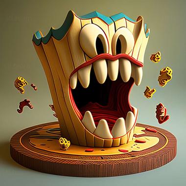 3D model Cuphead The Delicious LaCourse game (STL)